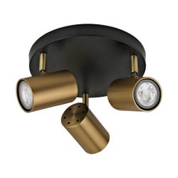 Redondo 3L Paros Negro-Cuero 3 X 10W Gu-10