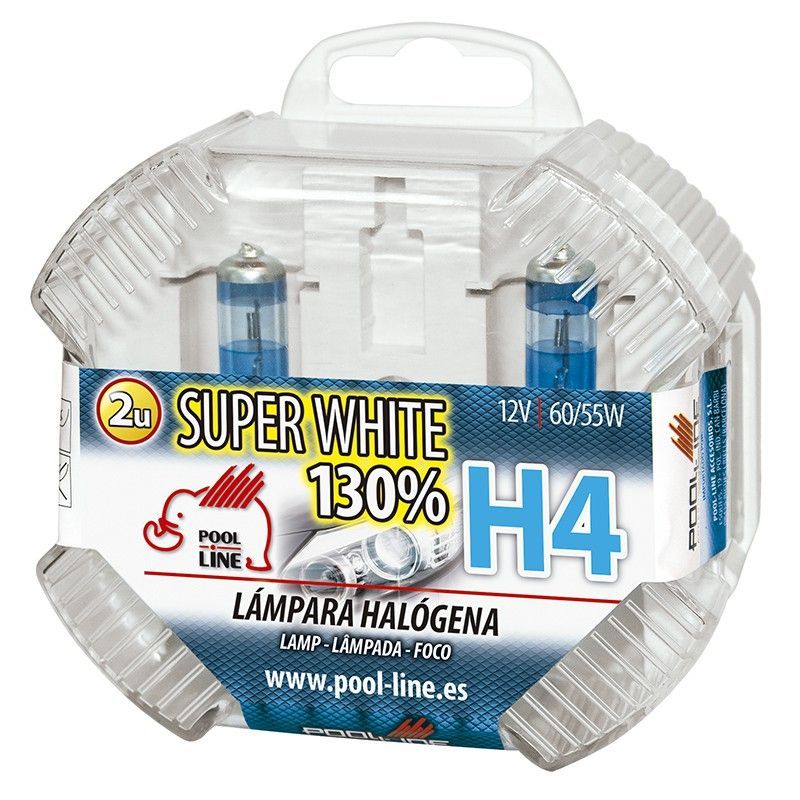 Ref.ant-461.H4SWBOX - SET 2 LAMPARAS H4 12V60/55W P43t SUPER WHITE