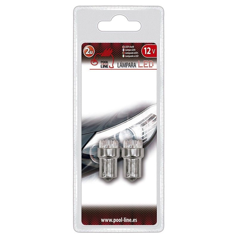 ***Ref.ant-463.L205BL - BLISTER 2 UNID. Ba15s 12V 5LEDS AZUL