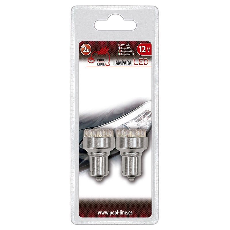 ***Ref.ant-463.L401A - BLISTER 2 UNID. Bau15s 12V 19LEDS AMBAR
