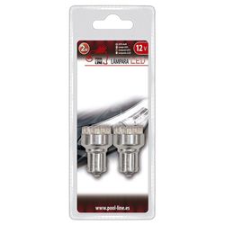 ***Ref.ant-463.L401A - BLISTER 2 UNID. Bau15s 12V 19LEDS AMBAR