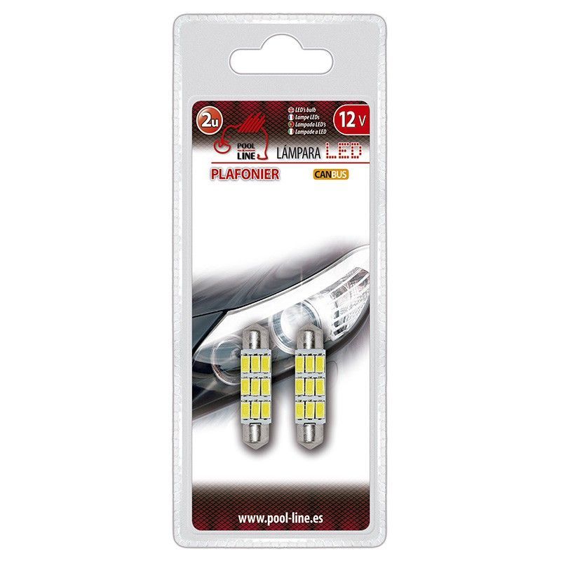 Ref.ant-463.LC369 - BLISTER 2 UNID. PLAFONIER LED CAN-BUS 9SMD 12V 36MM