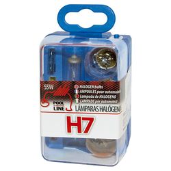 Ref.ant-464.H7 - ESTUCHE RESPUESTOS H7 12V : H7 / STOP AMBAR / PILOTO R5W / WEDGE W5W / 4 FUSIBLE