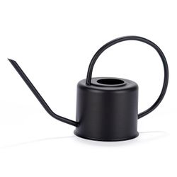 Regadera de metal negro, 37,5 x 13 x 20 cm