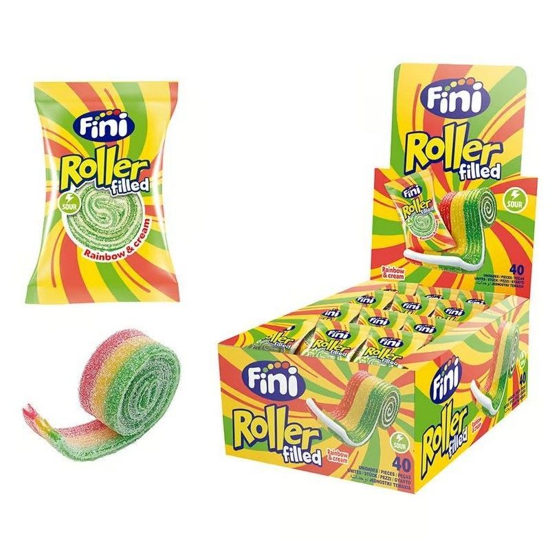 Regaliz Fini Roller Relleno pica colores de Fini