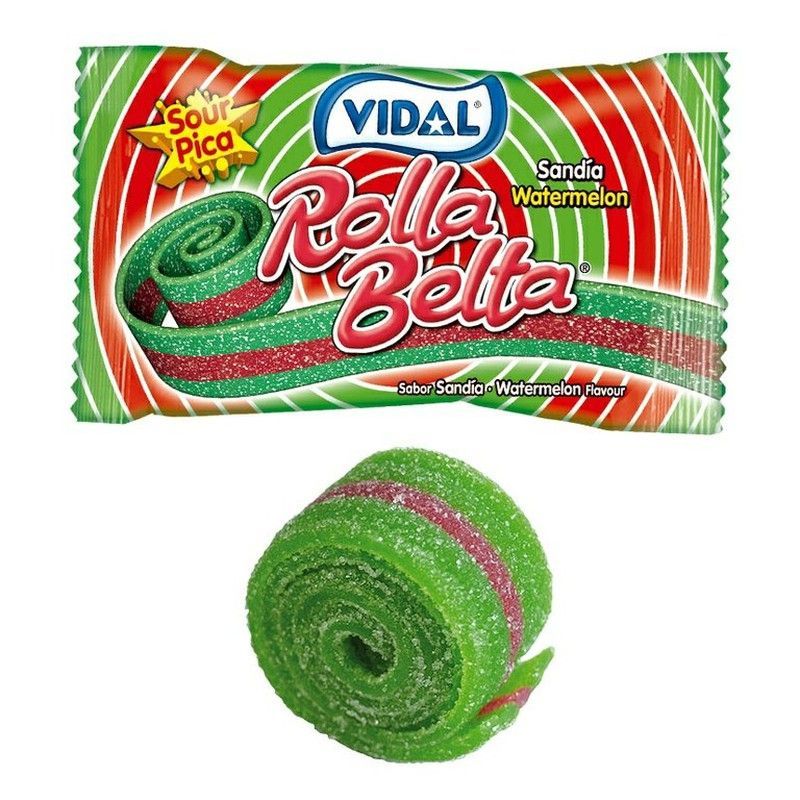 Regaliz pica Sandia (24 unidades) de Vidal. Rollo Belta Sandia de Vidal