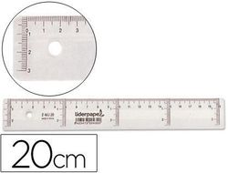 Regla Liderpapel 20 cm Plastico Cristal