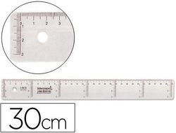 Regla Liderpapel 30 cm Plastico Cristal