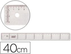Regla Liderpapel 40 cm Plastico Cristal