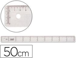 Regla Liderpapel 50 cm Plastico Cristal