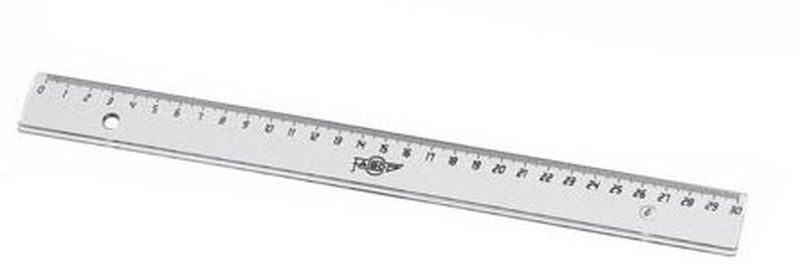 Regla plástico 211/30 cm.