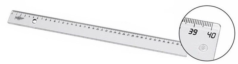 Regla plástico 211/40 cm.