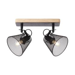 Regleta 2L Utrech Negro 2 X 40W E-14