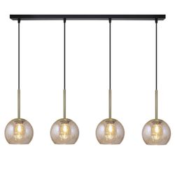 Regleta 4L.Cacela Negro-Ambar 4 X 60W E-27