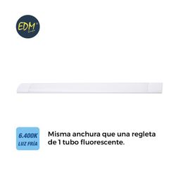 Regleta electronica led 28w 2700 lumens 89cm 6.400k luz fria edm