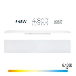 Regleta Led 48w 6400k Luz Fria 4800lm 12x120x4,5cm Edm