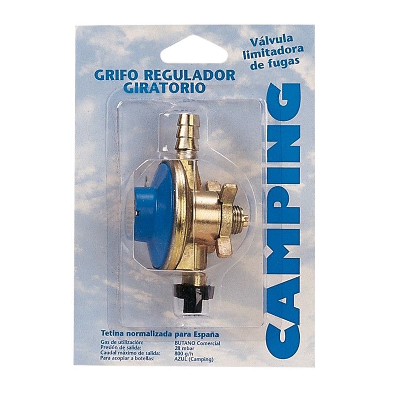 Regulador de gas. Regulador 28 Grs. Camping Bot.Azul