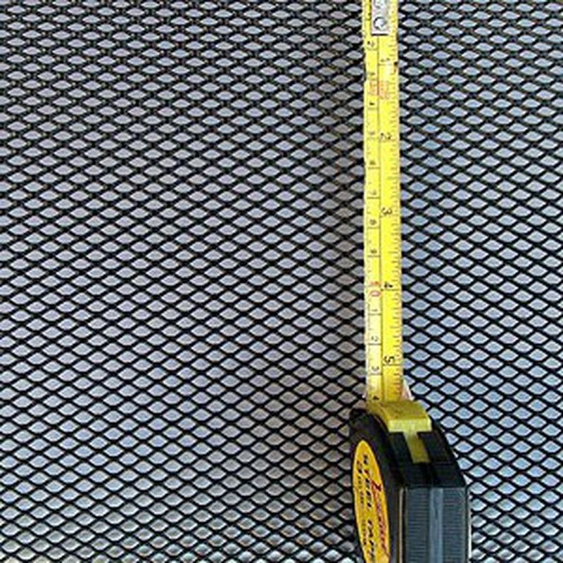 Rejilla aluminio negra 120cm x 30cm malla pequeña