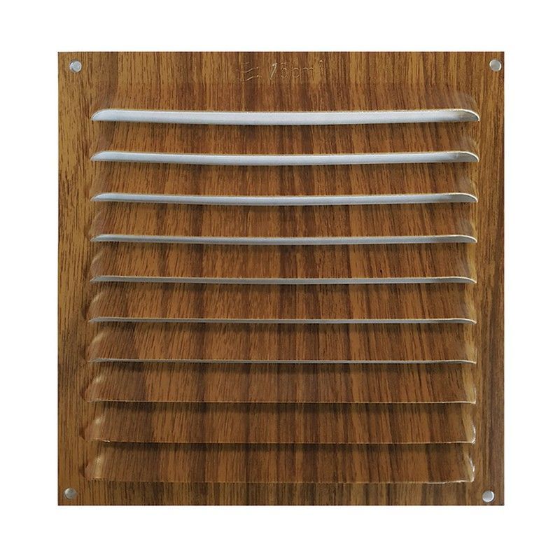 Rejilla ventilación con mosquitera interior Rejilla Vent.Alum.S/Pest.15X15 M.Oscura