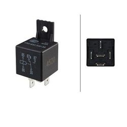 Relé, corriente de trabajo - 12V - 5polos - contacto conmutador - con soporte - Cant.: 1 4RD 933 332-391 HELLA