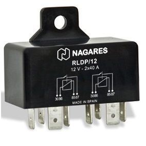 Relé Interruptor Doble 2X40A. 12V. MR41 MAHLE