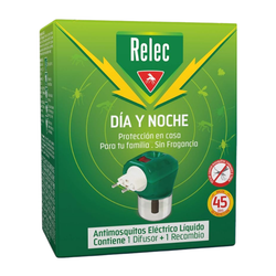 Relec Día y Noche Difusor Eléctrico Antimosquitos con Recambio Líquido