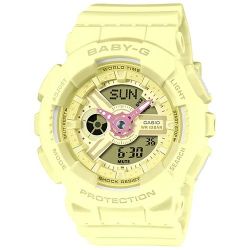 Reloj Baby-G Casio Mujer BA-110AH-9A Resina Amarillo Sport Analógico-Digital