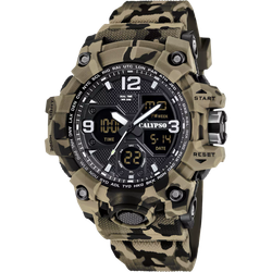 Reloj Calypso Hombre K5855/1 Sport Marrón Bicolor Verde Analógico-Digital