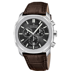 Reloj Candino Hombre C4747/4 Piel Marrón Acero Cronógrafo Analógico
