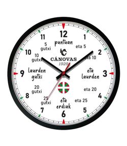Reloj Cánovas 1929 Pared CA1929-EUSK Horas Euskera