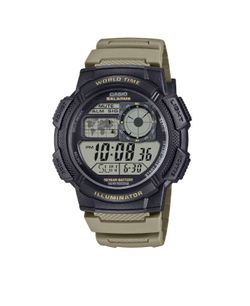 Reloj casio digital AE-1000 con hora universal en color verde