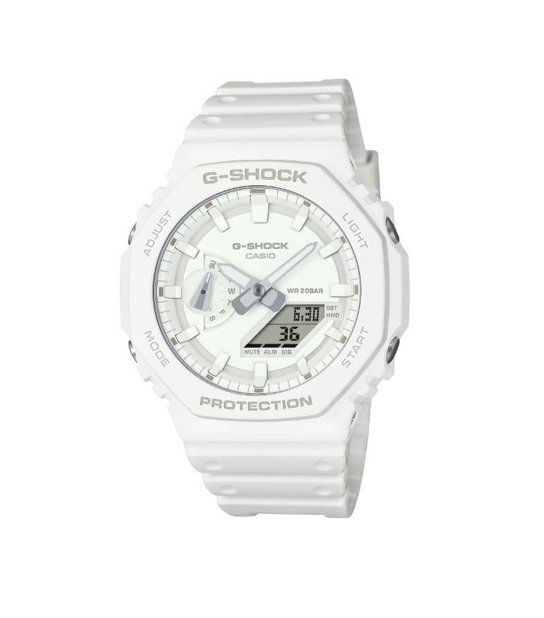 Reloj Casio g-shock GA-2100 caja de resina, en color blanco