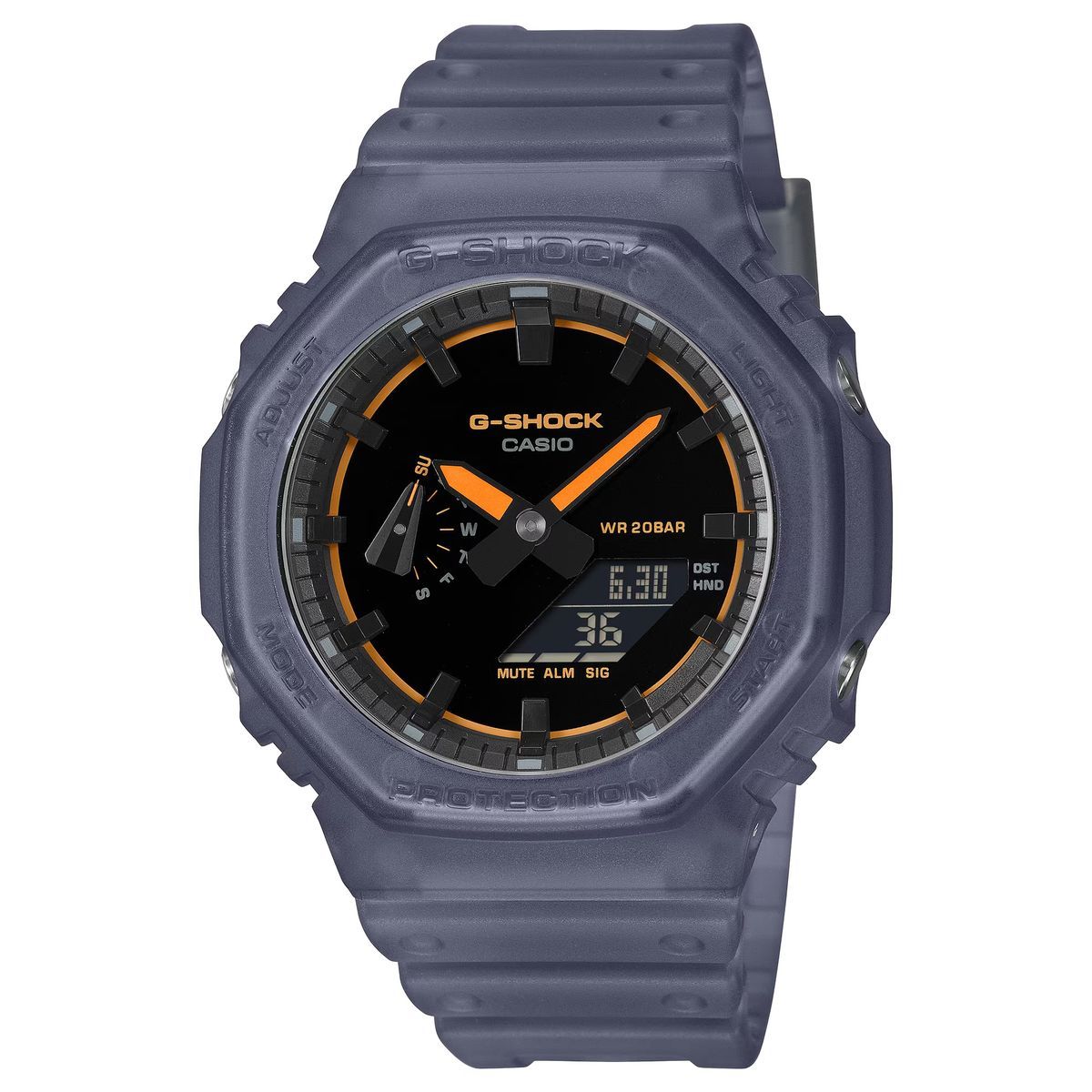 Reloj Casio g-shock GA-2100K caja de resina, en color gris ahumado
