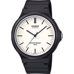 Reloj Casio MW-240  negro con esfera blanca