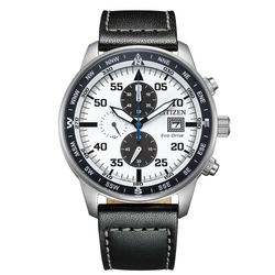Reloj Citizen Hombre CA0880-07A Piel Negra Acero Cronógrafo Analógico
