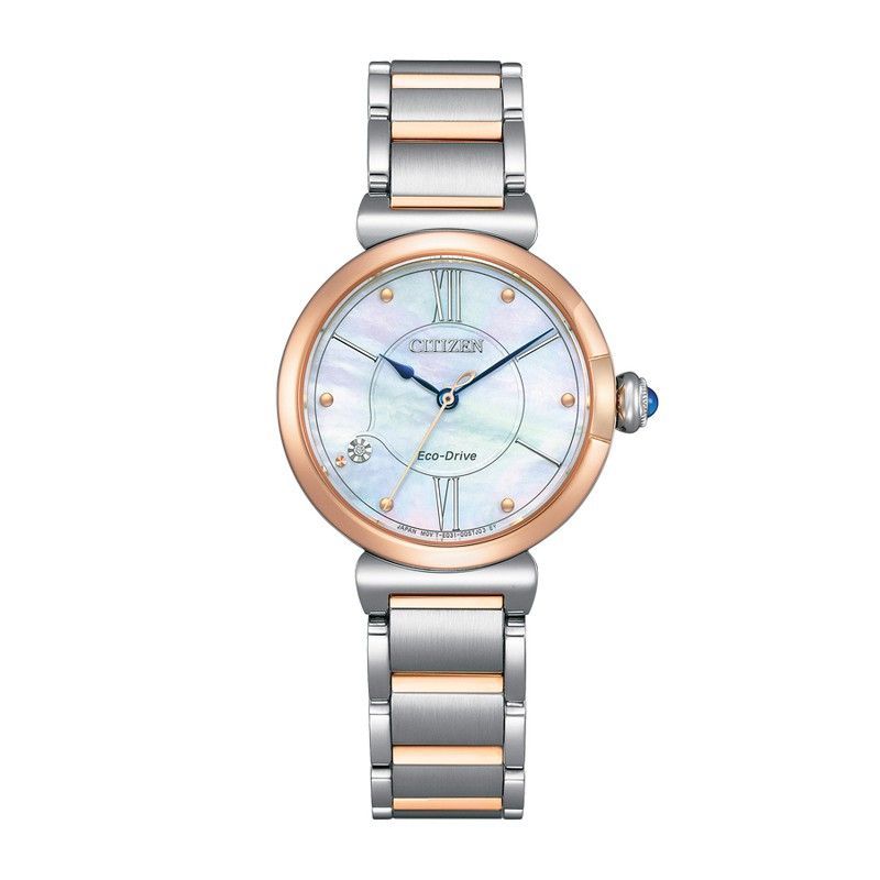 Reloj Citizen Mujer EM1074-82D Bicolor Plateado Dorado