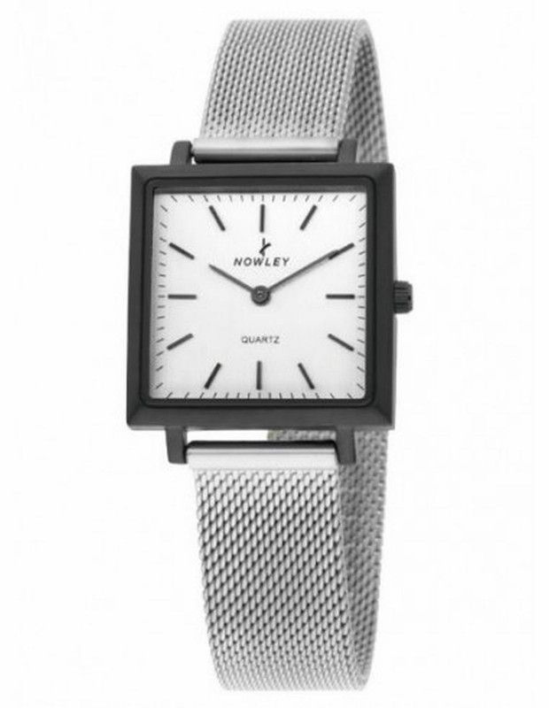 Reloj cuadrado de mujer Nowley con esterilla acero