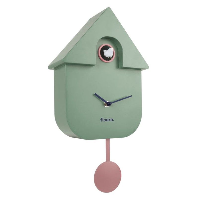 Reloj Cuco casita Menta Fisura