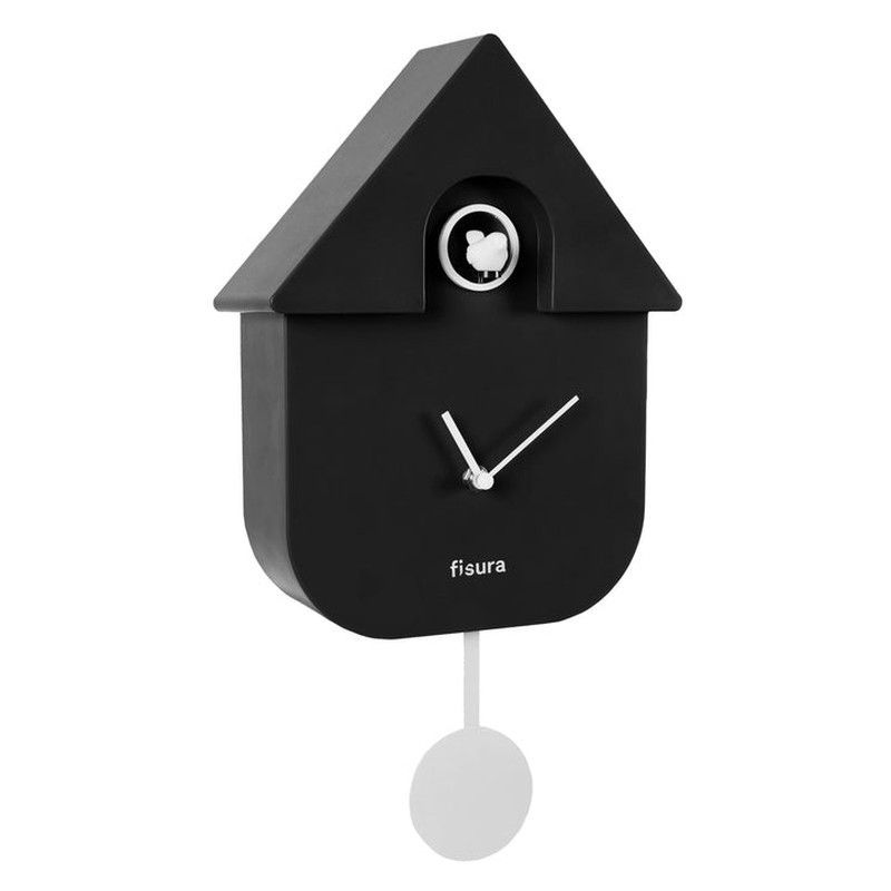 Reloj Cuco casita Negro Fisura