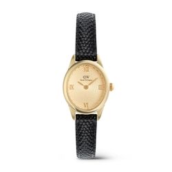 Reloj Daniel Wellington Ophelia Mini Black Lizard Unitone Guilloché Gold