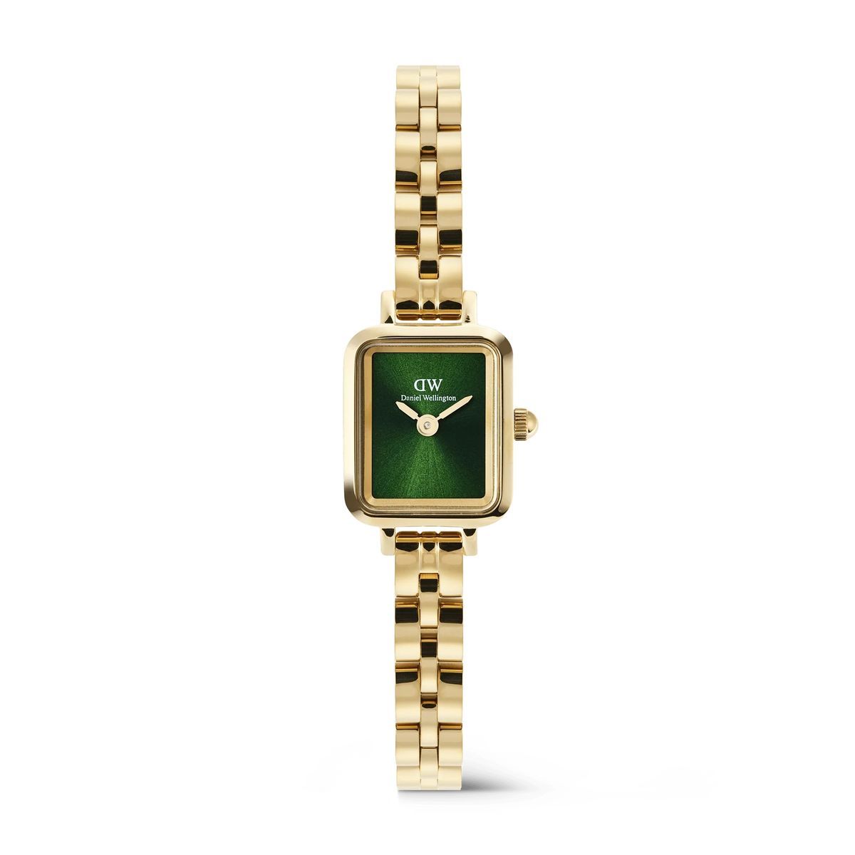 Reloj Daniel Wellington Quadro Mini Arch 3-link Emerald Sunray Gold