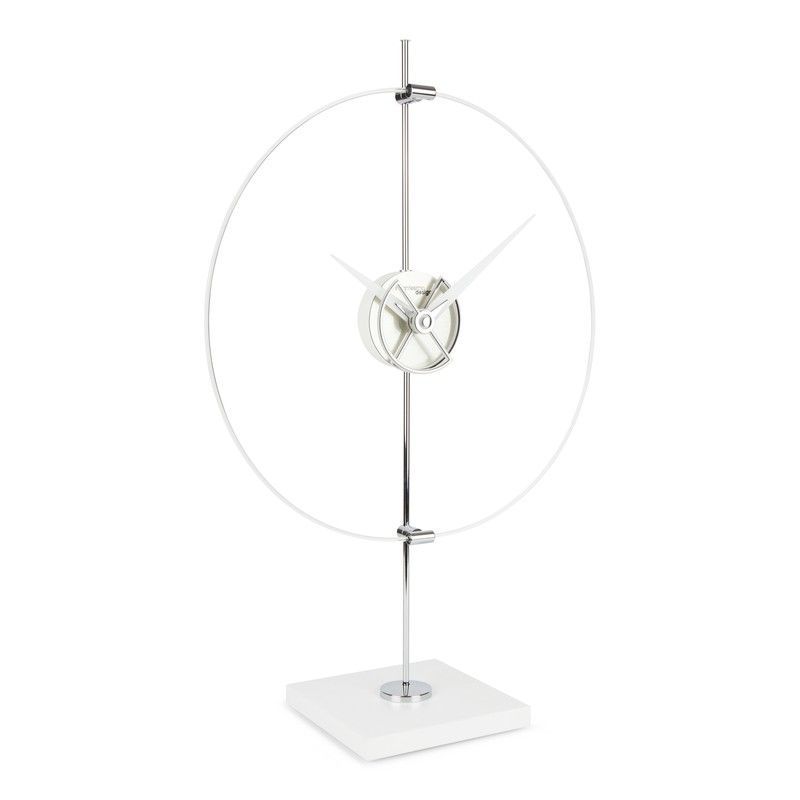Reloj de mesa Unum de metacriltato plata, 40x17x63 cm