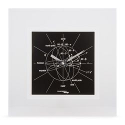 Reloj de pared Astronomiae de metacrilato negro, 40x40 cm