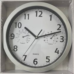 Reloj de pared cromado 26 cm.