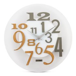 Reloj de pared Free de metacrilato blanco, Ø35