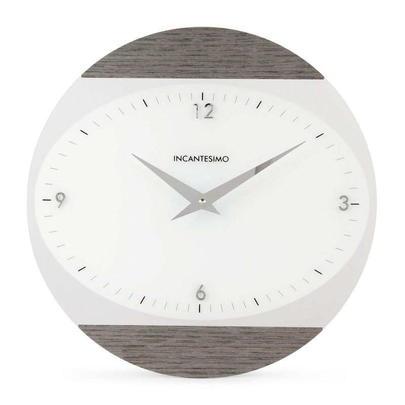 Reloj de pared Logical de metacrilato gris, Ø32 cm