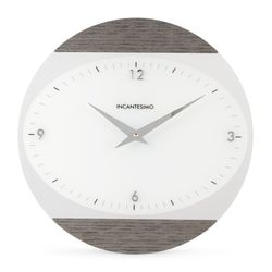 Reloj de pared Logical de metacrilato gris, Ø32 cm