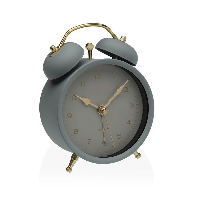 Reloj Despertador Gris 9,7Cm Versa