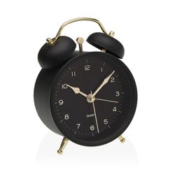 Reloj Despertador Negro 9,7Cm Versa