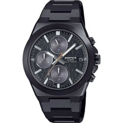 Reloj Edifice Hombre EFS-S650DC-1A Cronógrafo Solar Acero Negro Ionizado